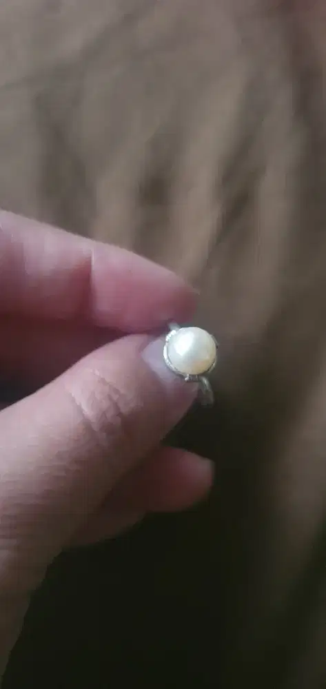 cincin perak mutiara lombok