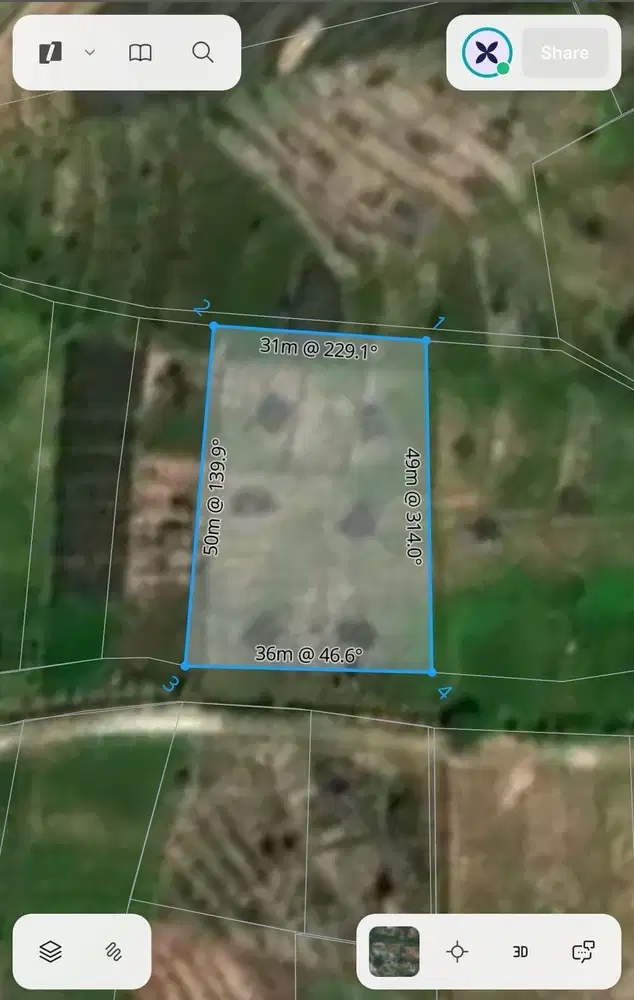 dijual tanah komersil dekat ke pantai lokasi kelating tabanan