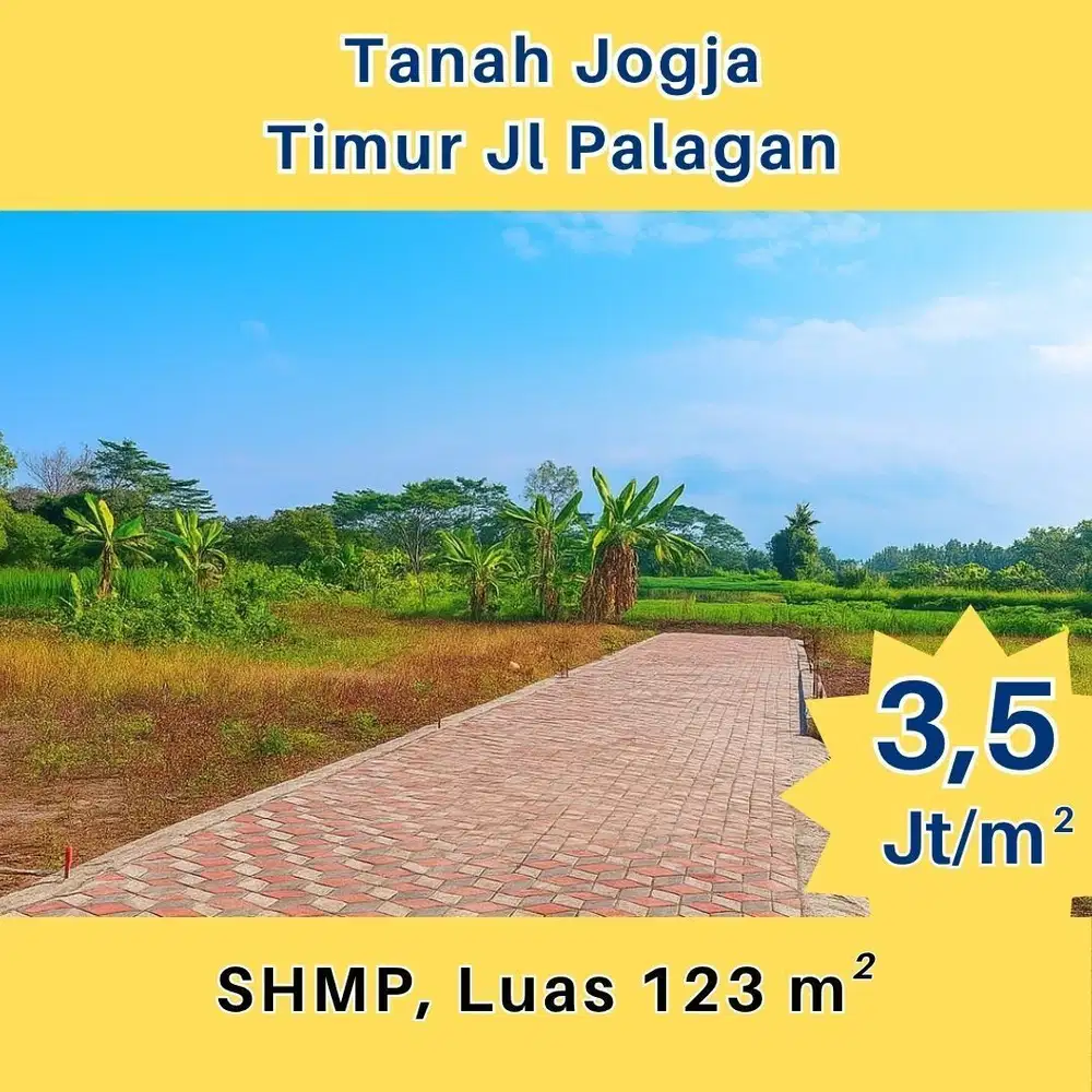 Dijual Tanah 400 Jt-an Jogja Kaliurang Timur Jalan Palagan
