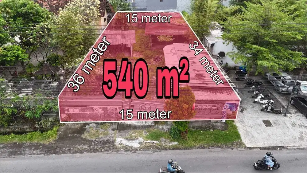 Tanah Dijalan Utama Tukad Batanghari Denpasar Bali