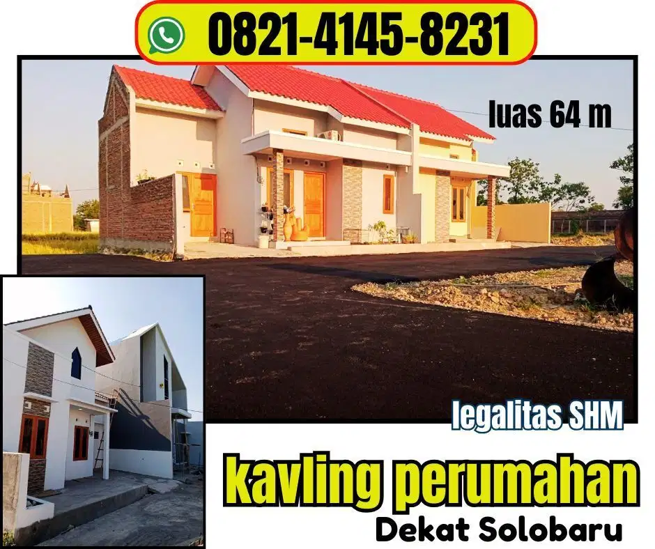 DIJUAL TANAH LANGSUNG BALIK NAMA DI JUAL DI MENURAN SOLO BARU BAKI