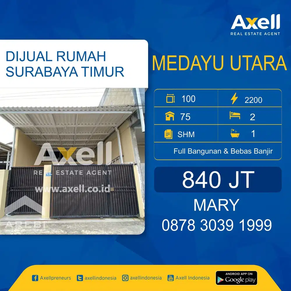 Rumah Medayu Utara Dijual