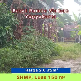 Dijual Tanah Dekat Area Pemda Sleman Siap AJB SHM Pekarangan