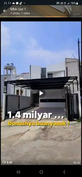 Rumah baru 2 lantai bangunan kokoh dekat kampus UII