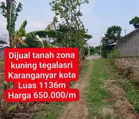 Dijual zona kuning tegalasri Karanganyar siap kavling