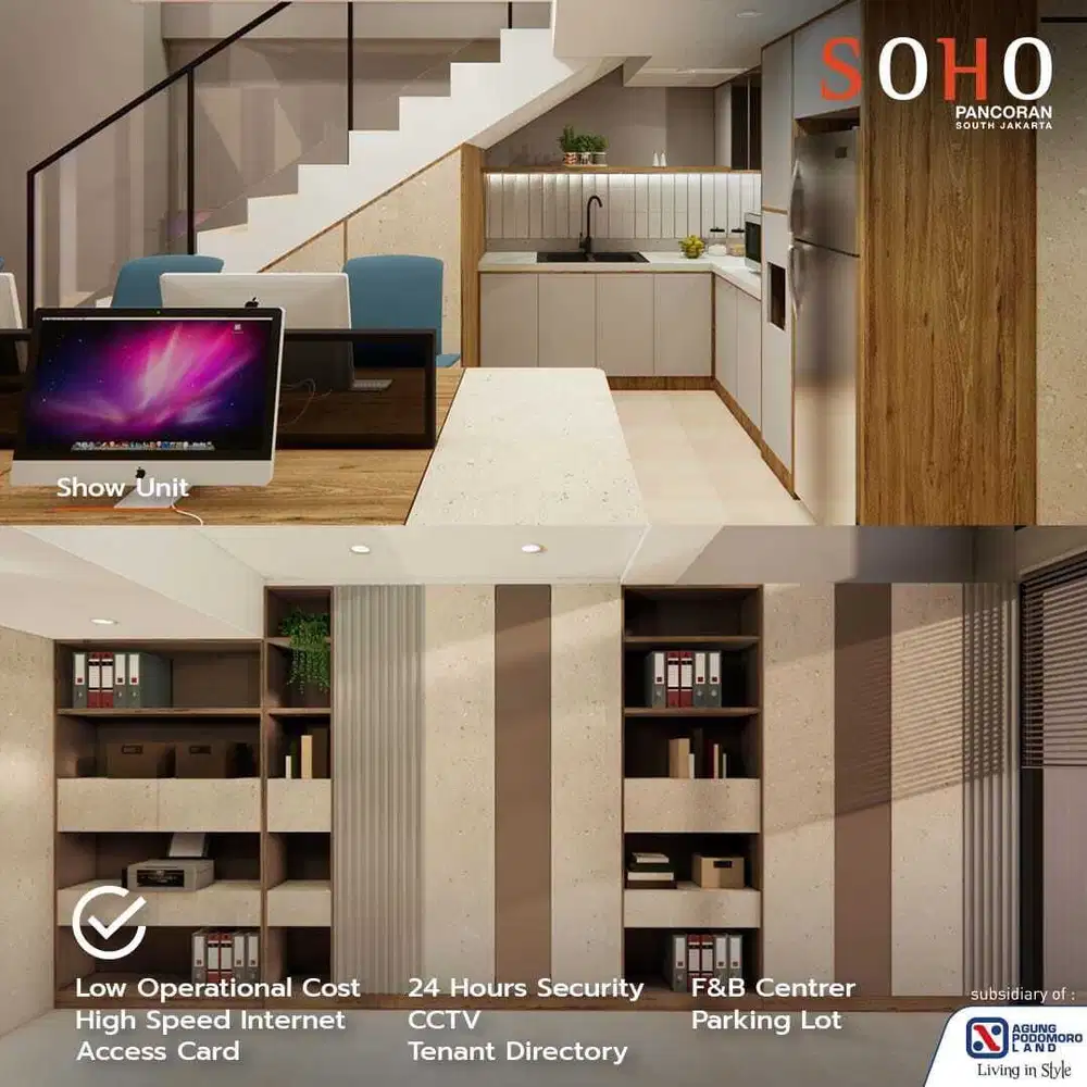 SOHO PANCORAN Office berkonsep Home lengkap dengan furnised