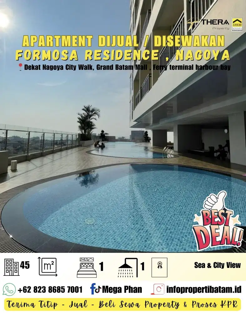 Dijual Apartment Fully furnished 1 bedroom di Formosa Residende