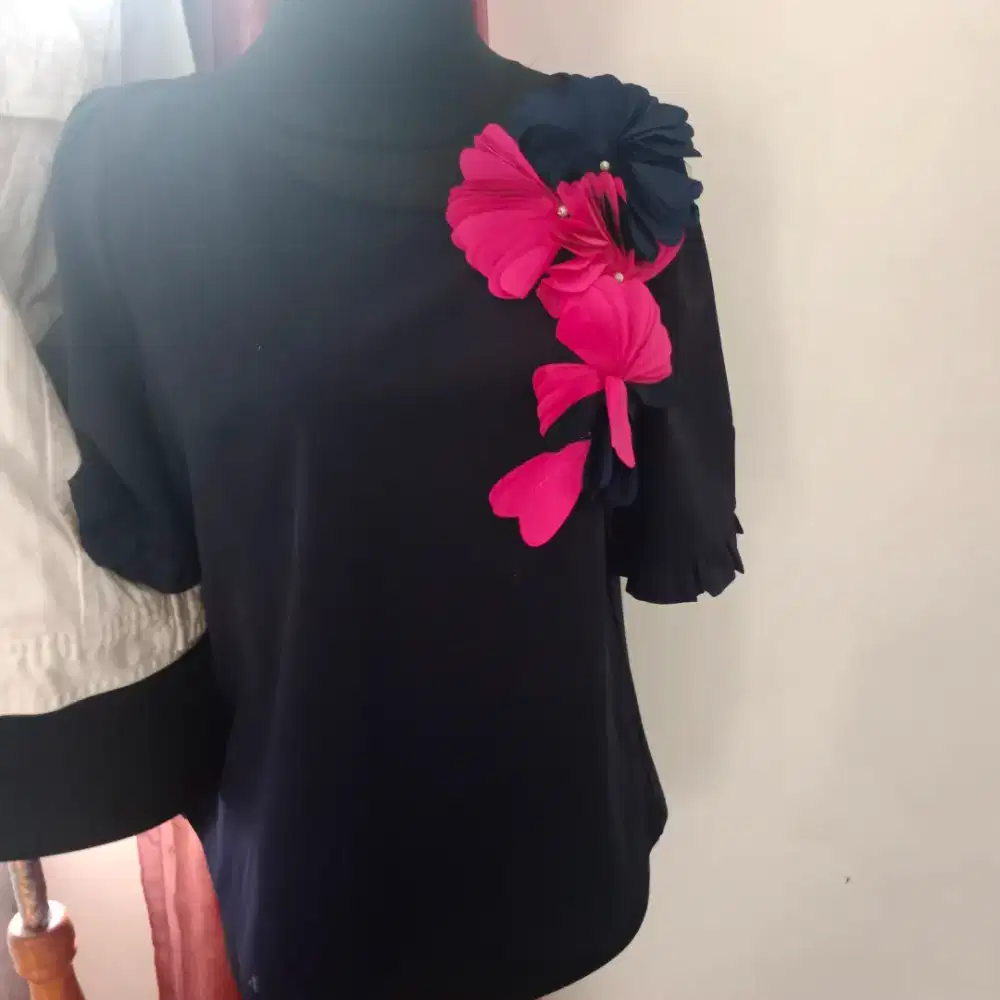 Top Skirt Biru Donker