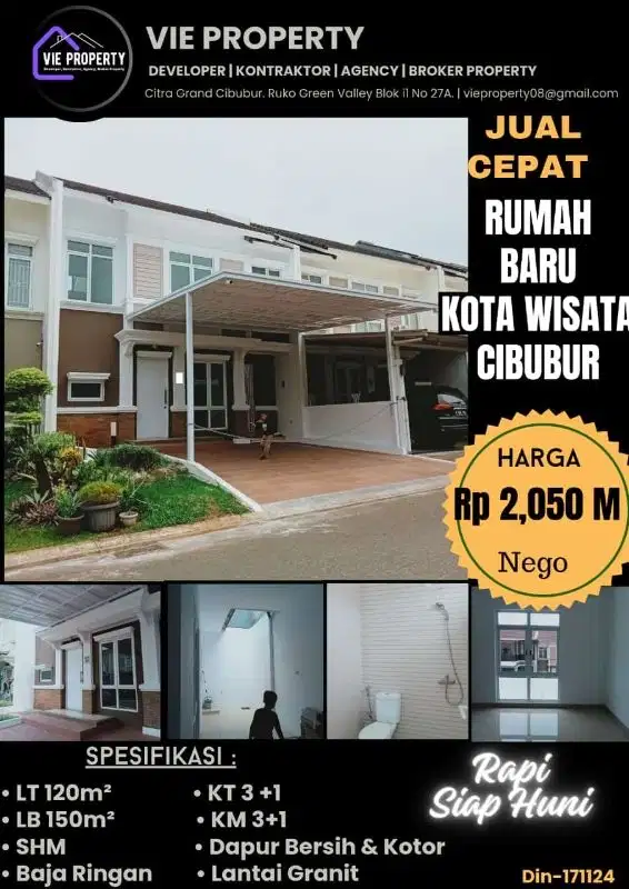rumah siap. huni di kotawisata harga termurah promo akhir tahun grecep