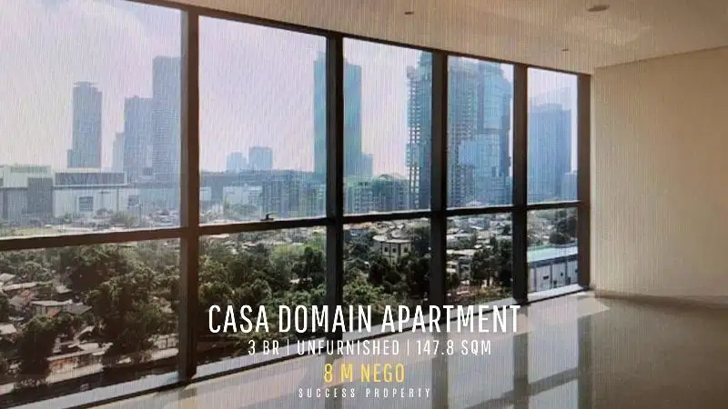 Apartment Casa Domaine Middle Floor 3BR Lokasi Tengah Kota Siap Huni