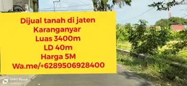 Dijual tanah zona kuning di jaten Karanganyar