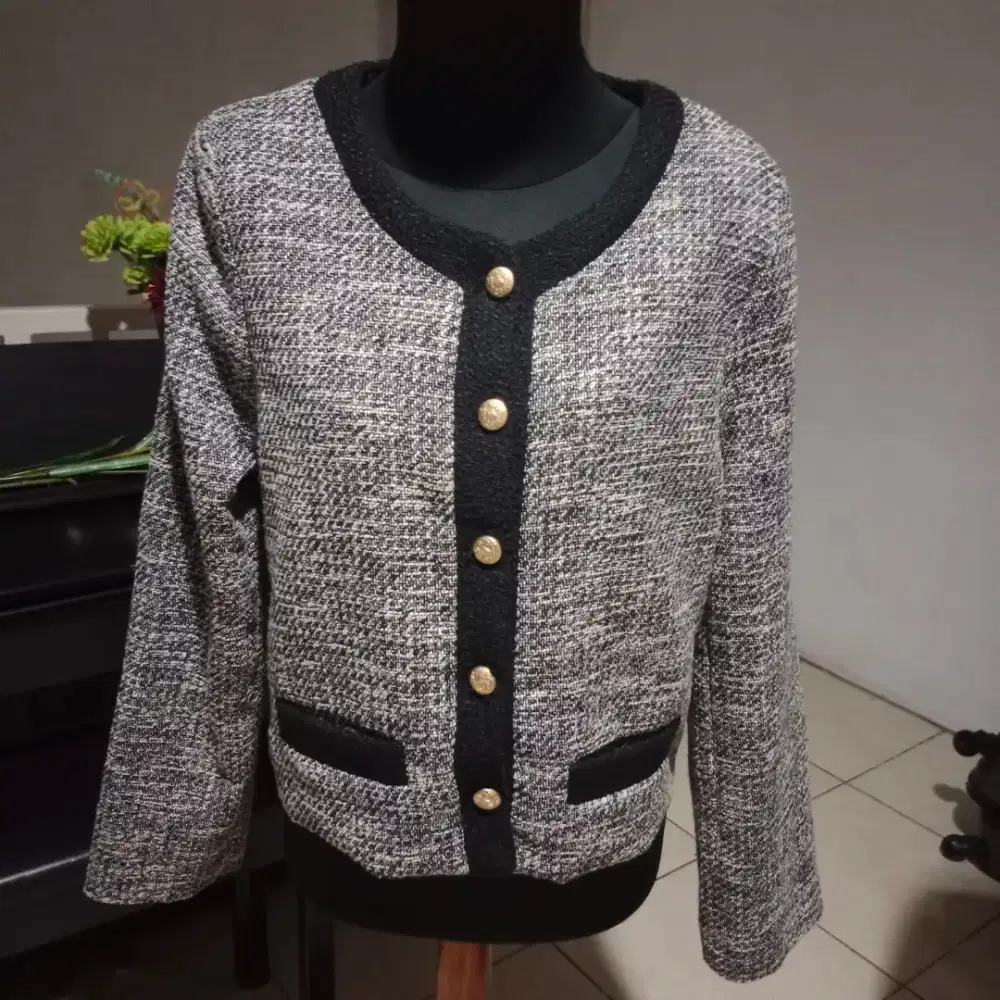 Blazer Rajut Grey
