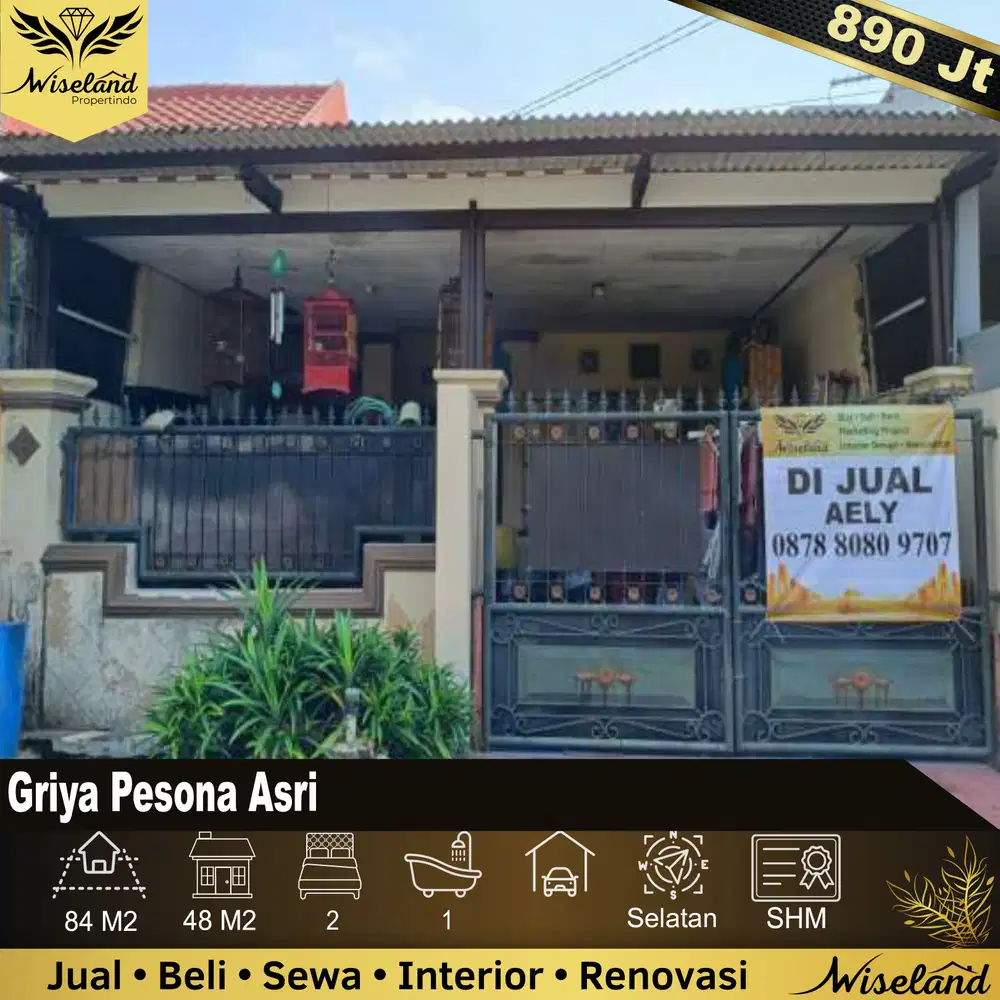Dijual Rumah Griya Pesona Asri Rungkut Surabaya