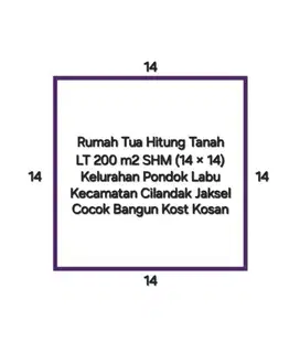 RUMAH TUA HITUNG TANAH DI PONDOK LABU CILANDAK JAKARTA SELATAN