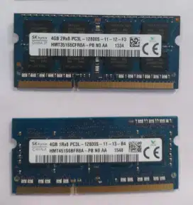 RAM Sodim DDR3 4GB PC12800 LV Low Voltage SK Hynix