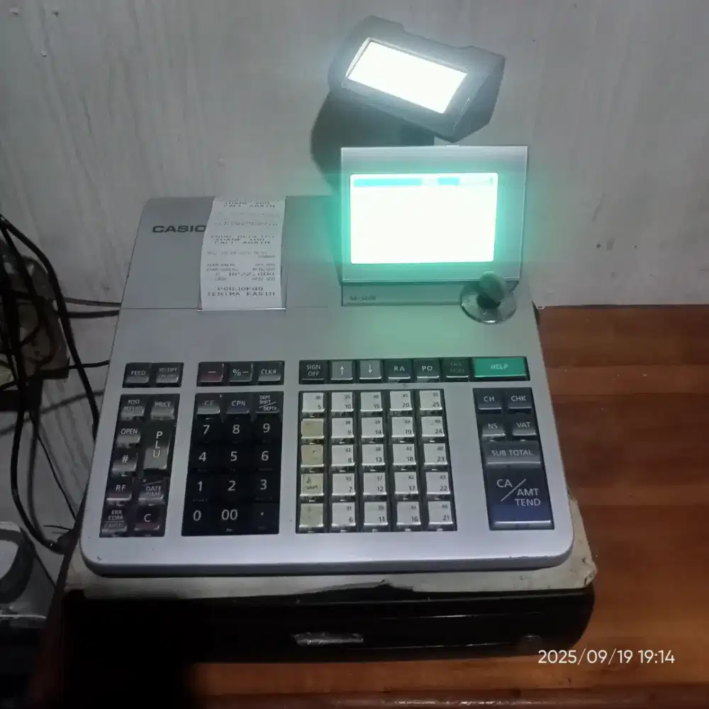 Mesin kasir Casio S400 siap pakai