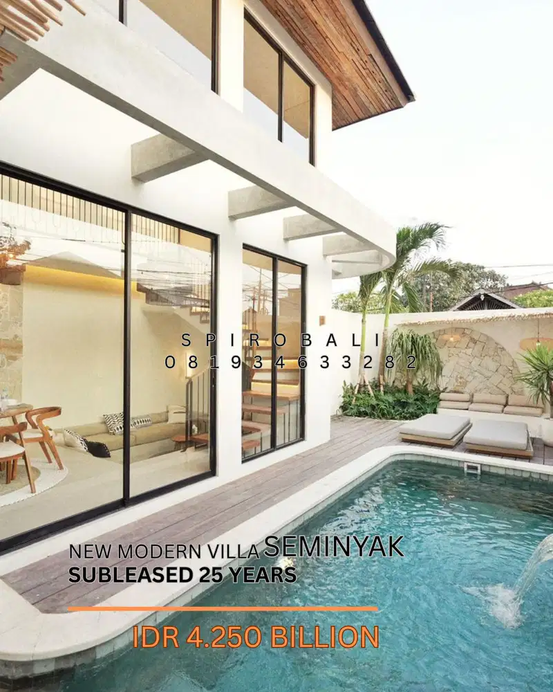 Leasehold New Modern Villa Seminyak 3 Bedroom Furnished