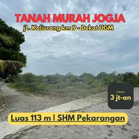 Tanah dijual Murah di Jogja dekat kampus, SHM P unit 3 jt an
