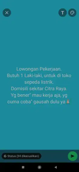 Loker khusus cowo, lok citra raya