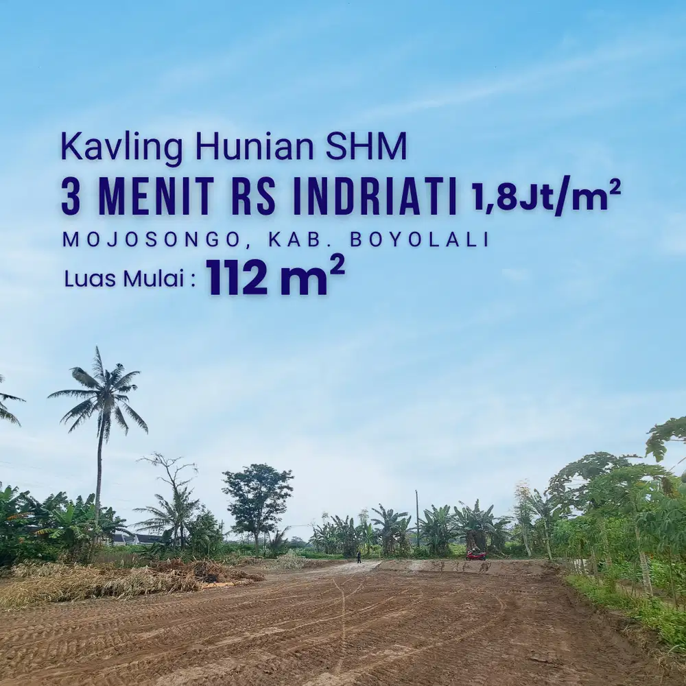 Kavling Hunian SHM Mojosongo – 3 Menit RS Indriati, Harga 1,8 Jt/m²