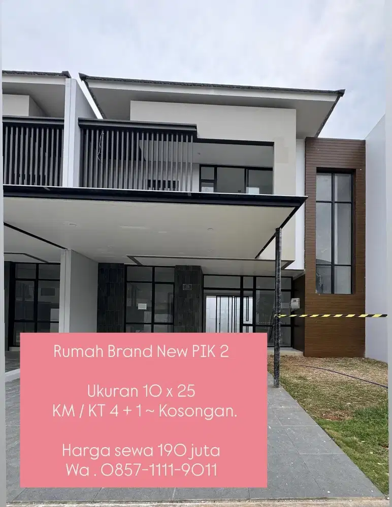 Rumah Baru 10x25 PIK2 Termurah kondisi kosongan