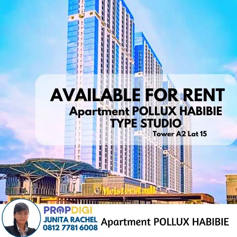disewakan apartmen pollux habibie studio sea view dan city view