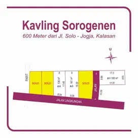 Tanah Murah Jogja siap baliknama dekat Kampus di Kalasan