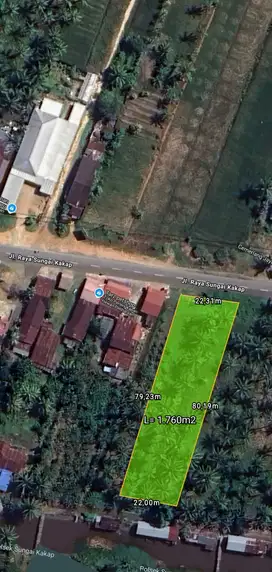 Tanah Tepi Jalan Raya Sungai Kakap
