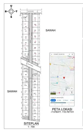 tanah kavlingan di gentan timur luwes harga 330jt