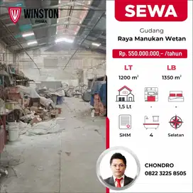 Disewakan gudang di tandes di Manukan di Surabaya barat