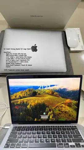 Macbook Air 13.3 inch M1 8GB/256GB Mulus