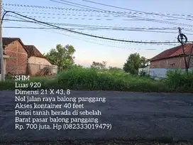 Termurah tanah nol jalan raya balong panggang