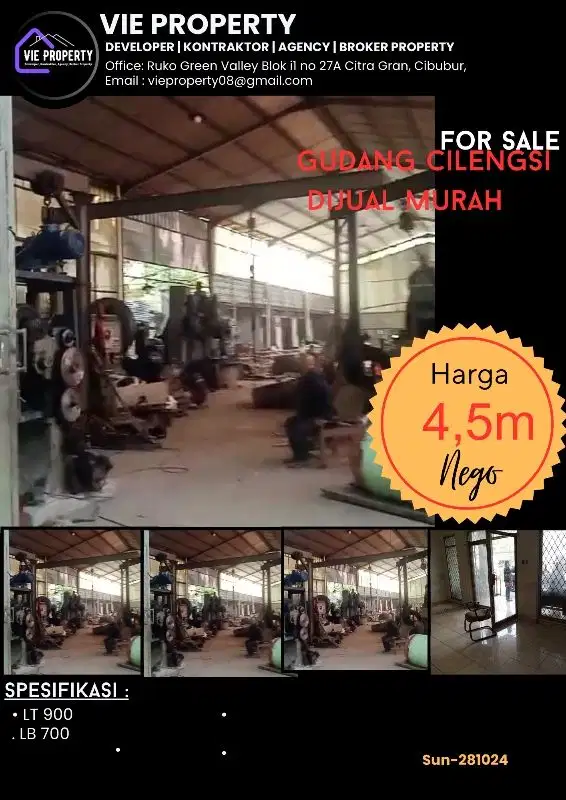 gundang termurah di cilengsi contener 40 feed