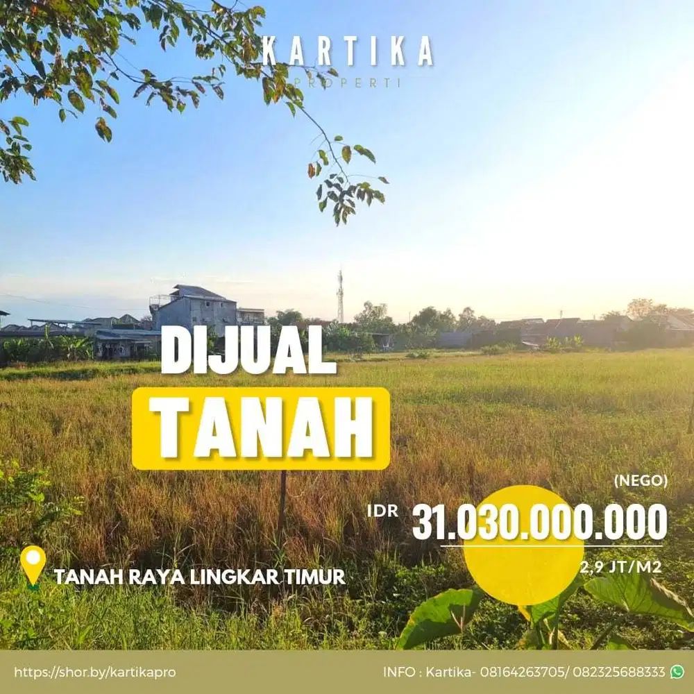 Tanah Industri Cocok Untuk Komersial atau Hunian di Raya Lingkar Timur