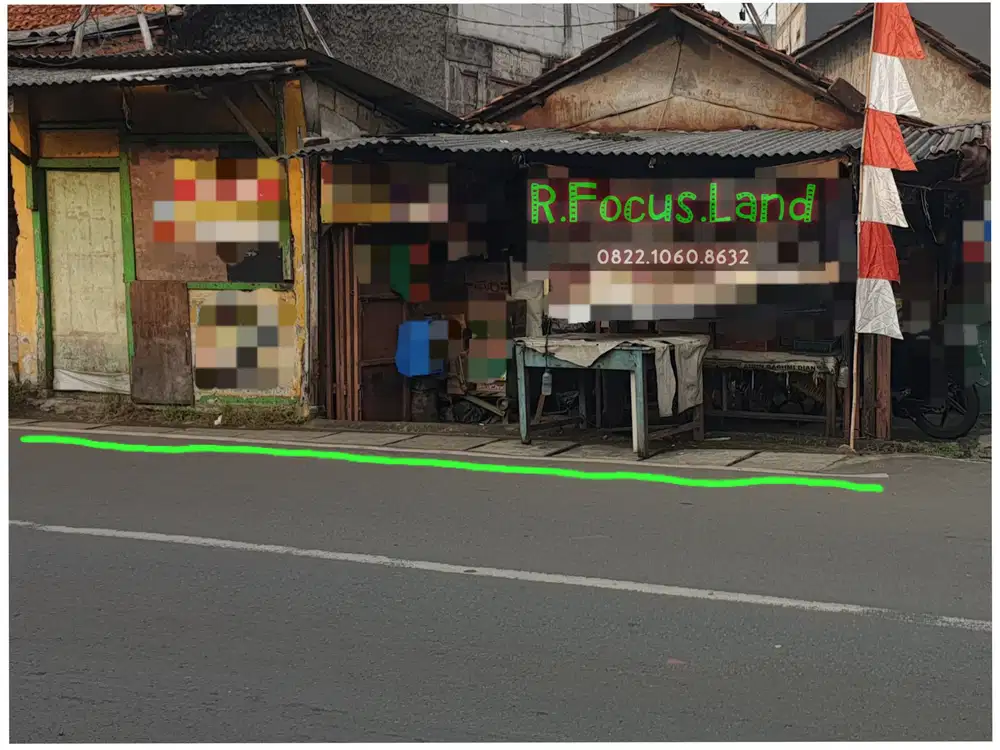 Tanah Rumah Tua Pinggir Jalan Hook 84m PONDOK KACANG pondok aren