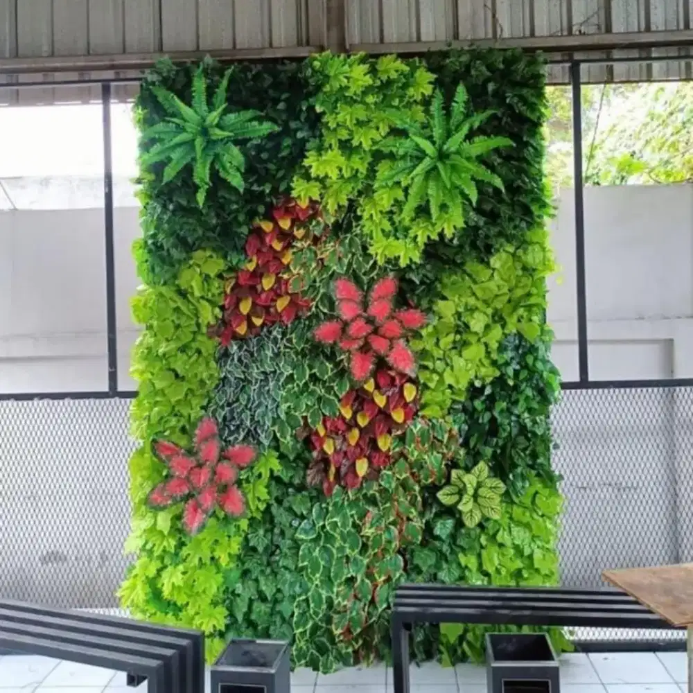 Jasa pembuatan taman vertikal garden sintetis