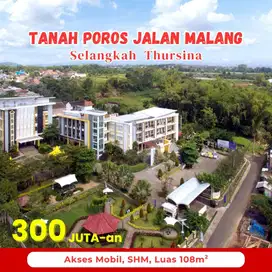 Tanah Poros Jalan Malang Dekat Thursina 300 Jutaan