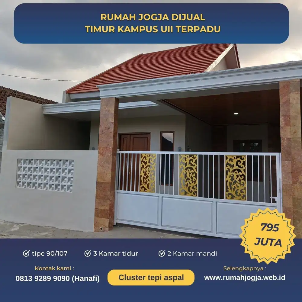 Rumah Baru dijual Timur Kampus UII Jakal