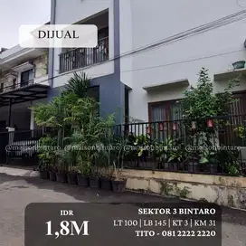 Jarang ada! Dijual Rumah Murah Siap Huni di Sektor 3 Bintaro, Nego!