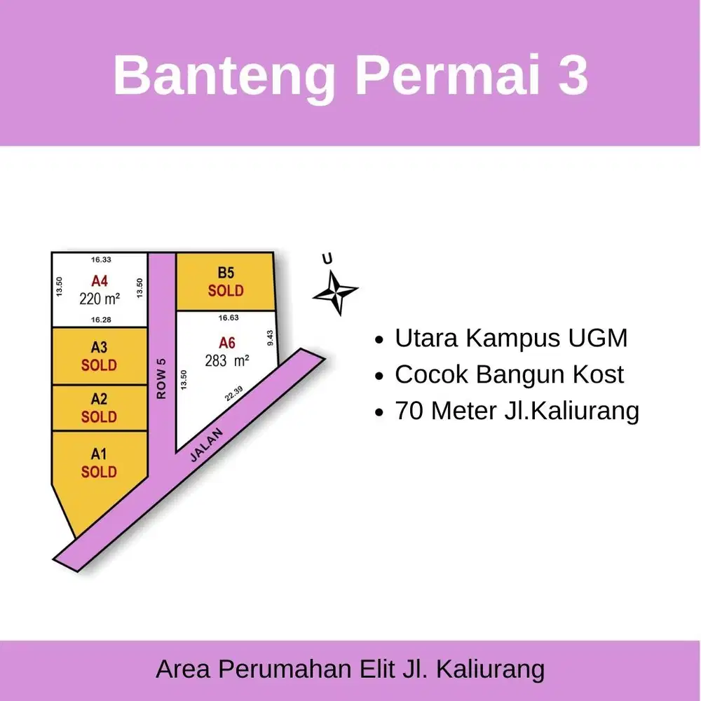 Saatnya Investasi Tanah Di Jogja. Utara Kampus UGM Jogja, Tanah SHM P