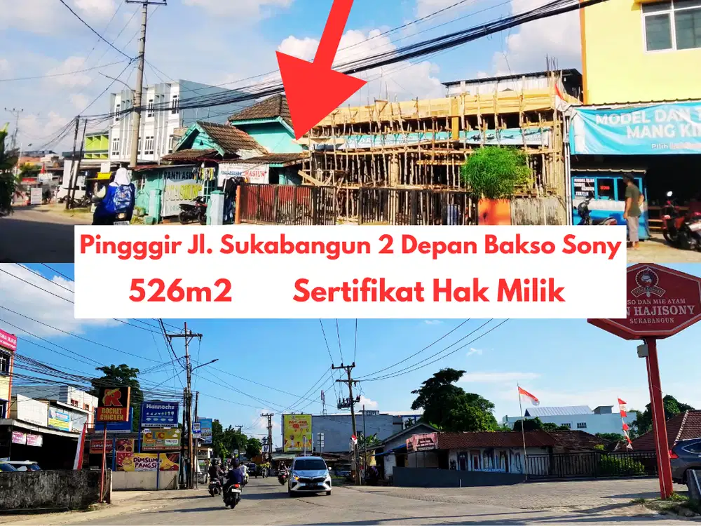 Tanah Pingir Jalan Sukabangun 2 Depan Bakso Sony: SHM