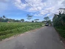 1 JUTAAN Tanah Kaliurang View Sawah Cocok Villa & Hunian Sleman Utara