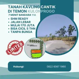 TANAH KAVLING DI TEMON 7 MENIT BANDARA YIA JOGJA; BAYAR MUDAH