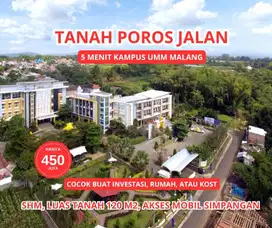 Tanah Strategis Dekat Pondok Thursina & Kampus UMM – Malang