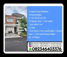 Citraland Green Meadow  Hertasning Baru  LT 162 (9X18) LB 153 LTI Bawa