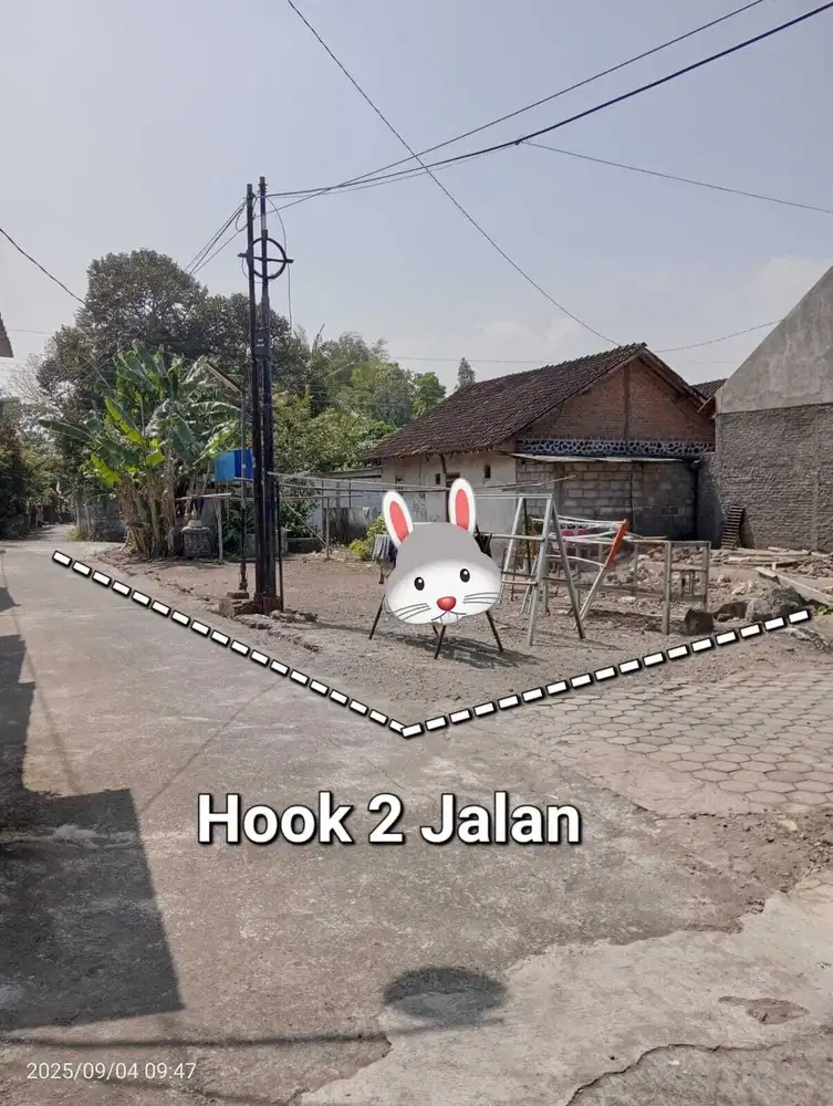 Tanah Pekarangan MURAH HOOK Purwomartani dkt Sekolah Budi Mulia Tajem