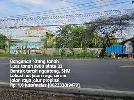 Bangunan hitung tanah nol jl. raya cerme arah bunder gresik