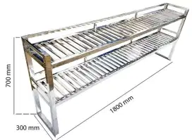 Rak 2 susun minalis jari jari 304
