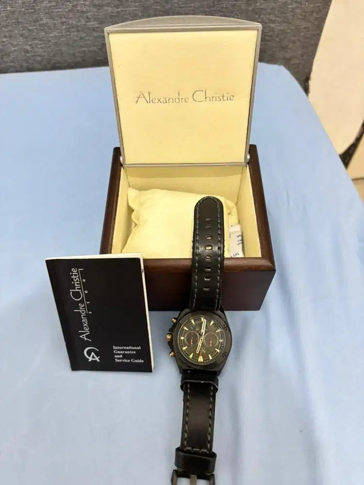 Jual jam Alexandre Christie AC 6664 black gold MCLGBGN