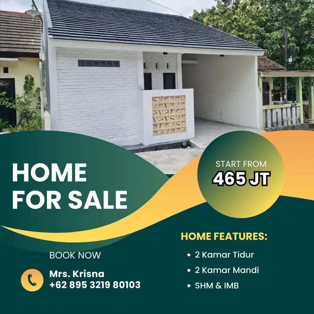 Rumah Jogja Termurah SHM & IMB 8 Menit UMY Bantul